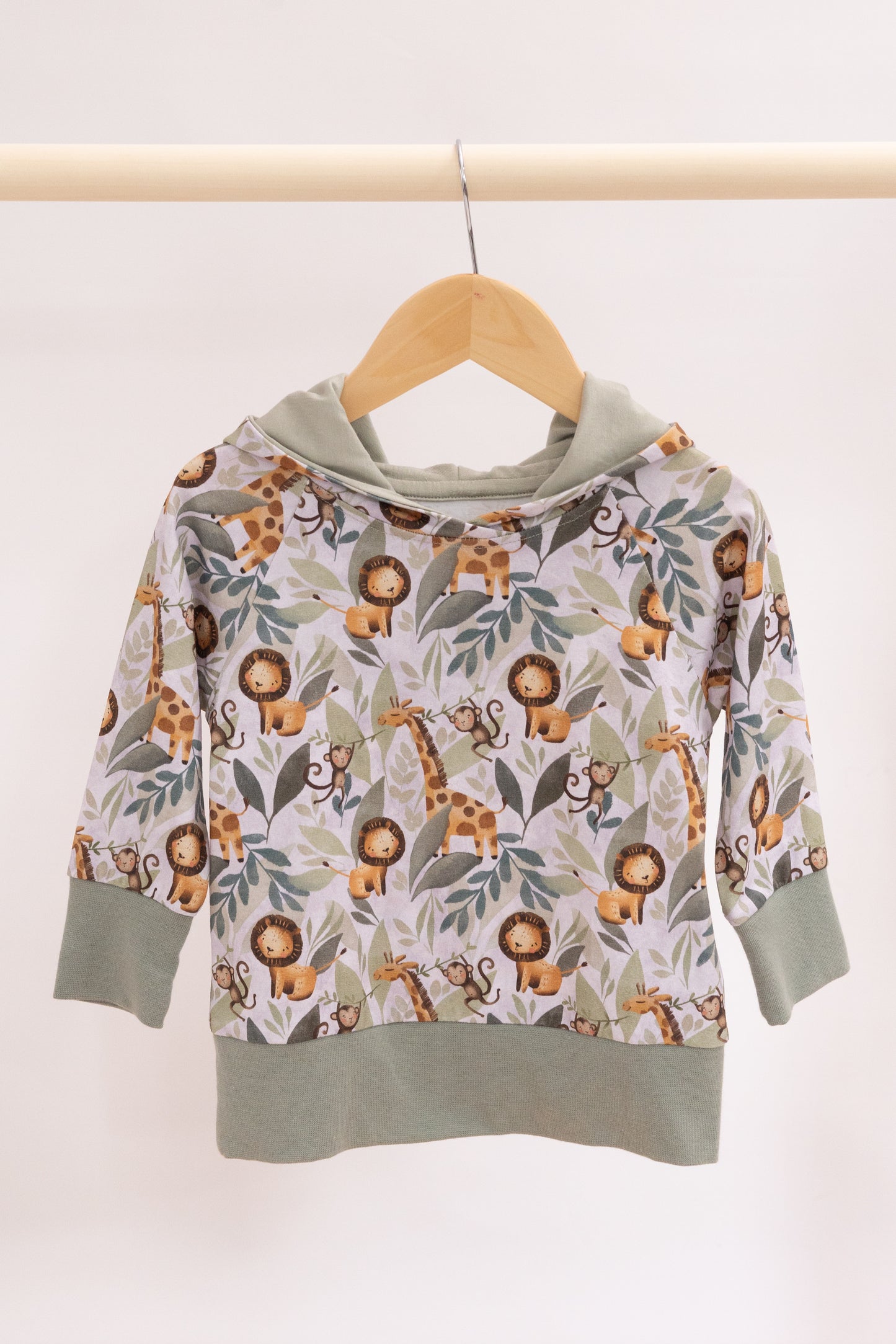 Bio Kapuzenhoodie Dschungelprint für Kinder | Blu.Brudi