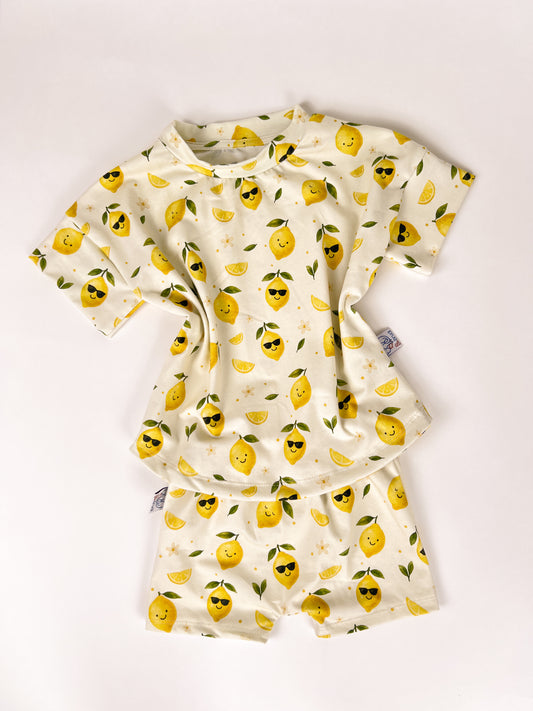 Bio Shirt & Shorts - Set Lemon Vibes - 5 € Bundle-Deal | Blu.Brudi
